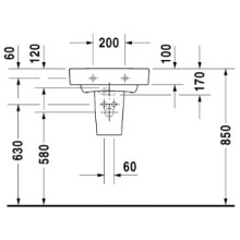 Раковина 50х39 см Duravit Starck 2 0714500000