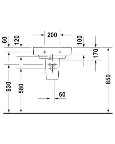 Раковина 50х39 см Duravit Starck 2 0714500000