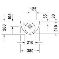 Раковина 38х26 см Duravit Starck 2 0761380009