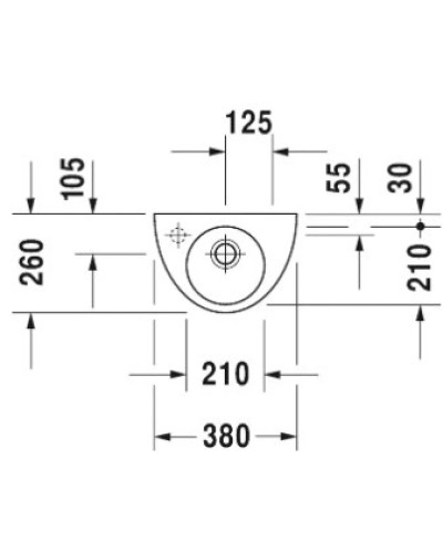Раковина 38х26 см Duravit Starck 2 0761380009