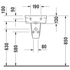 Раковина 38х26 см Duravit Starck 2 0761380009