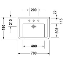 Раковина 70х49 см Duravit Starck 3 0304700000