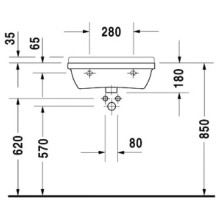 Раковина 55х37 см Duravit Starck 3 0301550000