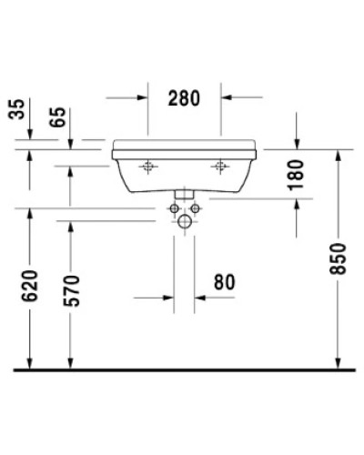 Раковина 55х37 см Duravit Starck 3 0301550000