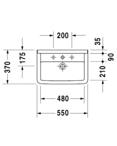 Раковина 55х37 см Duravit Starck 3 0301550000