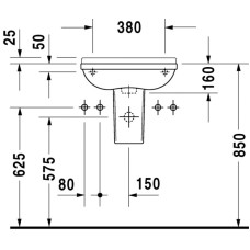 Раковина 50х26 см Duravit Starck 3 0751500009