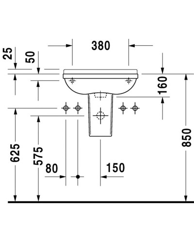 Раковина 50х26 см Duravit Starck 3 0751500009