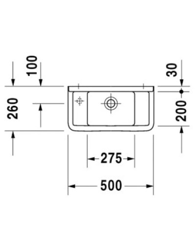 Раковина 50х26 см Duravit Starck 3 0751500009