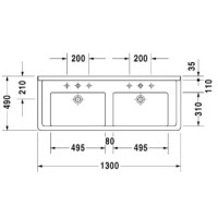 Раковина 130х49 см Duravit Starck 3 0332130000
