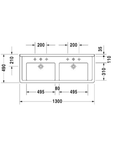 Раковина 130х49 см Duravit Starck 3 0332130000