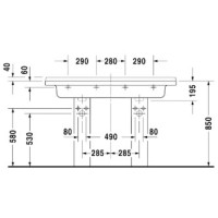Раковина 130х49 см Duravit Starck 3 0332130000