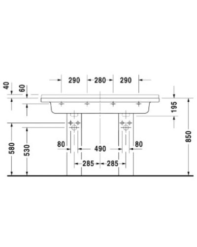 Раковина 130х49 см Duravit Starck 3 0332130000