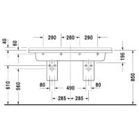 Раковина 130х49 см Duravit Starck 3 0332130000