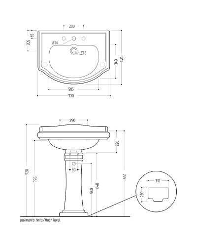 Раковина Migliore Bella 73 20604 Белая