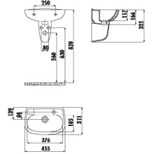 Раковина 45,5х31,1 см Creavit Trend TP030-00CB00E-0000