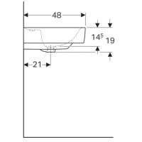 Раковина 130х48 см Geberit Renova Plan 122130000
