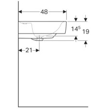 Раковина 130х48 см Geberit Renova Plan 122130000