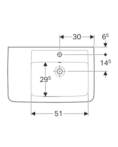 Раковина 75х48 см Geberit Renova Plan 122175000