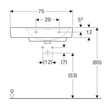 Раковина 75х48 см Geberit Renova Plan 122175000