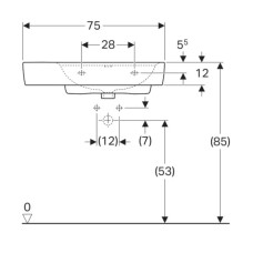 Раковина 75х48 см Geberit Renova Plan 122175000