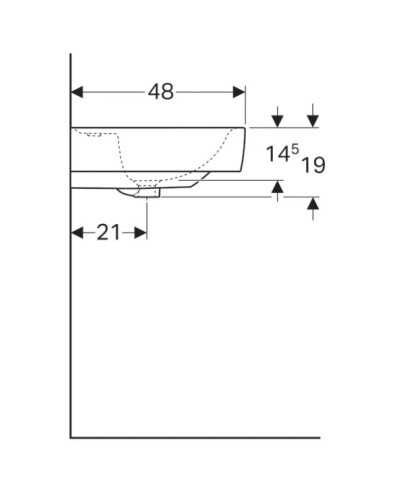 Раковина 75х48 см Geberit Renova Plan 122175000