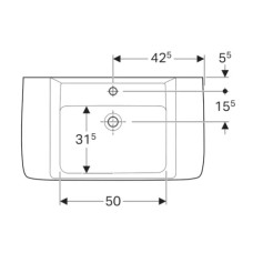 Раковина 85х48 см Geberit Renova Plan 122185000