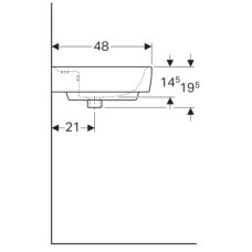 Раковина 85х48 см Geberit Renova Plan 122185000