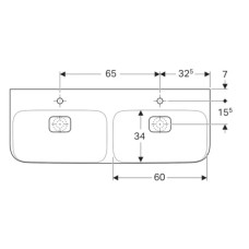 Раковина 130х48 см Geberit myDay 135430600