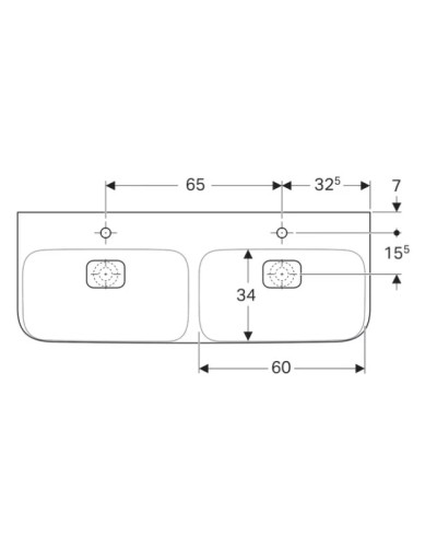 Раковина 130х48 см Geberit myDay 135430600