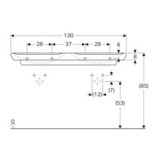 Раковина 130х48 см Geberit myDay 135430600