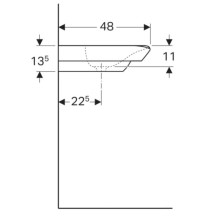 Раковина 130х48 см Geberit myDay 135430600