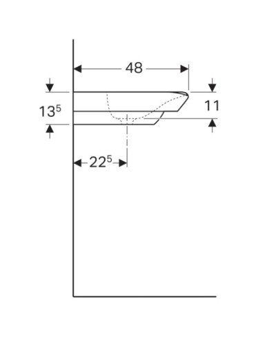 Раковина 130х48 см Geberit myDay 135430600