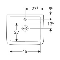 Раковина 55х44 см Geberit Renova Plan 222255000