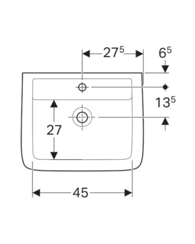 Раковина 55х44 см Geberit Renova Plan 222255000