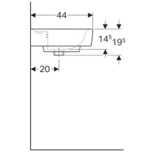 Раковина 55х44 см Geberit Renova Plan 222255000