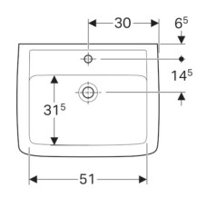 Раковина 60х48 см Geberit Renova Plan 222260000
