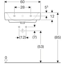 Раковина 60х48 см Geberit Renova Plan 222260000
