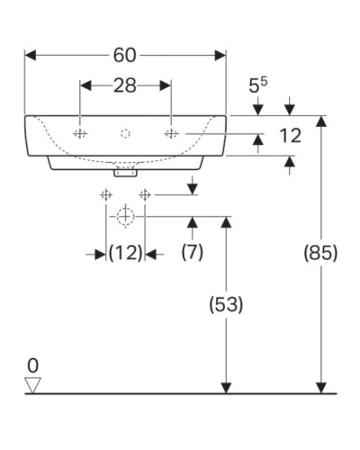 Раковина 60х48 см Geberit Renova Plan 222260000