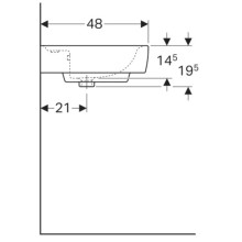 Раковина 60х48 см Geberit Renova Plan 222260000