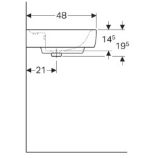 Раковина 60х48 см Geberit Renova Plan 222260000