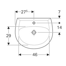 Раковина 55х45 см Geberit Renova 223055000