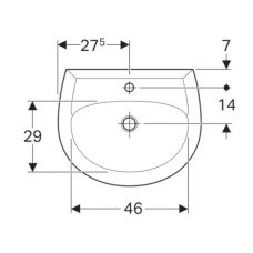 Раковина 55х45 см Geberit Renova 223055000
