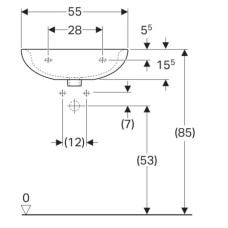 Раковина 55х45 см Geberit Renova 223055000