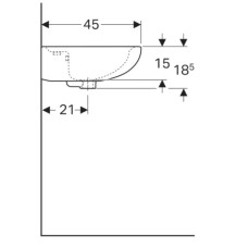 Раковина 55х45 см Geberit Renova 223055000