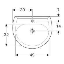 Раковина 60х49 см Geberit Renova 223060000