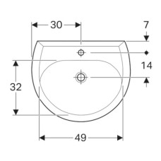 Раковина 60х49 см Geberit Renova 223060000