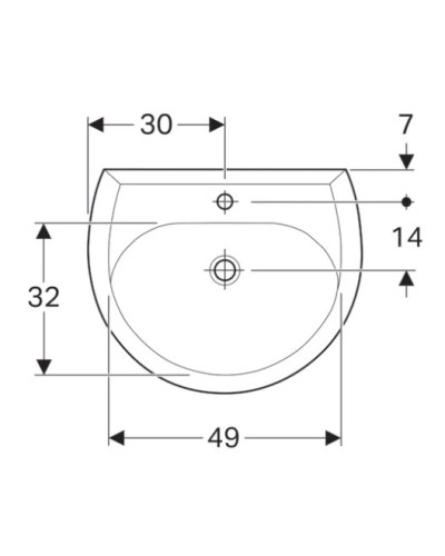 Раковина 60х49 см Geberit Renova 223060000
