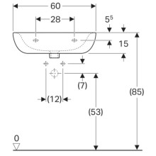 Раковина 60х49 см Geberit Renova 223060000