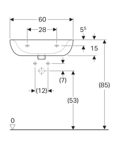 Раковина 60х49 см Geberit Renova 223060000