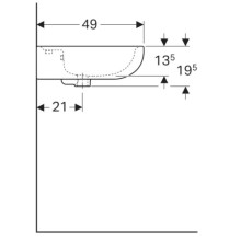 Раковина 60х49 см Geberit Renova 223060000
